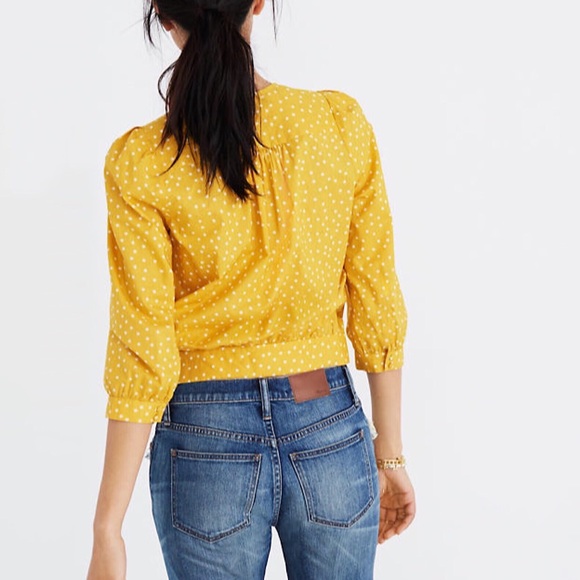 Madewell Wrap Top in Star Scatter Sz XS - Picture 6 of 8